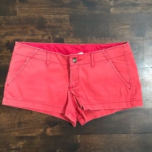Hollister red shorts size 27